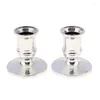 Kerzenhalter 2PCs verjüngen sich traditionelle Form passt zu Standard -Candlestick -Silber für Tischplatten und Mantel -Displays