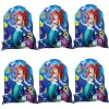 Bags 8/16/24/30/50pcs Cartoon Mermaid Theme Birthday Party Gifts Nonwoven Drawstring Bags Kids Girls Favor Swimming School Backpacks