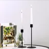 Portacandele 2 pezzi Porta nera Colore solido Metal Candlestick Wedding Wedding Wedding Decor di Natale squisito