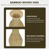 Vasos vasos internos vaso de bambu vaso de bambu Flowerpot natural cesto de recipiente decorativo de recipiente decorativo