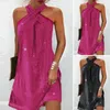 Casual Dresses Party Off-Shoulder Dress Sequin Off Shoulder Mini Shiny Loose A-Line With Halter Neck For Prom Evening Events