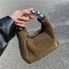 Francês Vintage Celebridade Smão de São de São de Minco de Pérola Prata Pérola Boston Crossbody Crossbody