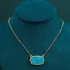 GRAND style ovale Druzy Drusy Pendant Colliers