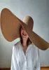 fällbara kvinnor överdimensionerad hatt 70 cm diameter stor grim sommarsol strandhattar hela9411620