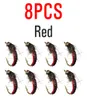 12 ICERIO 8PCS Brass Bead Head Fast Sinking Nymph Scud Bug Worm Flies Trout Fly Fishing Lure Bait C02224486598