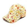 Tapas de pelota 2024 Spring Summer Polyester estampado Casquette Capilla de béisbol Sombreros ajustables al aire libre para mujeres 22