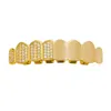 Dente hip hop set otto denti micro set di denti a specchio diamantato set personalizzato dente d'oro di Halloween