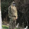 Chaussures 3D HUNTING CAMOUFLAGE GHILLIE AVEC CAP CONSTES Vêtements Jungle Cloak Poncho Camo Bionic Leaf pour Sniper Photography Accessoires