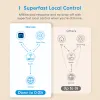 Wtyczki Meross HomeKit 2 w 1 WIFI Smart Plug Dual Outlet UE Smart Socket Smart Gope Control Obsługa Alexa Google Home SmartThings