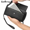 Wallets Baellerry Men Wallets Long Large Capacity Business Quality Wallet PU Leather Phone Pocket Card Holder Male Wallet