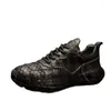 Casual Shoes BATMO 2024 Arrival Fashion Ostrich Skin Causal Men Male Genuine Leather PDD24