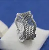 925 Sterling Silver Lace of Love Ring Ring Fit Jewelry Engagement Wedding Waters Fashion Anel para Women4776201