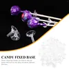 Fleurs décoratives Chocolate tore ball sticky Base Candy Fixed Bouquet Support Emballage Holder Clear Emballage