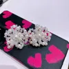 Stud Earrings Rice Bead Pearl Flower Hand Weaving Alloy Bohemia Fashion Simplicity Originality Beaded