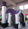 6m 20ft uppblåsbar Halloween Arch Air Blown Demon Castle Purple Ghost Tunnel Haunted House för Party and Mall Halloween dekoration