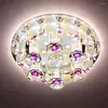 Taklampor Modern CrystalFixture Flush Mount Light For Bedroom Hallway vardagsrum Kök Girls Rumled AC90-260V