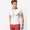 Costumes masculins n ° 2A1338 Tops Men T-shirt T-shirts pour hommes V Neck and O-Neck Man T-shirt pour tshirts mâles M-4xl Plue Size B0667