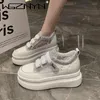 Casual Buty Platforma damska Kobieta Mokasyna okrągły stóp Modis Wedge Basket 2024 Sneaker All-Match Clogs Oryginalne skórzane lato