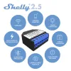 Control Shelly 2.5 Smart Home Double Relay Wifi Switch Roller Shutter Open Source Wireless for Garage Door Curtain Dual Power Metering