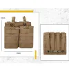 Förpackar Tactical Single / Double / Triple Molle Magazine Pouch AK AR M4 AR15 Rifle Hunting Shooting Mag Pouches CS Vest Accessories Bag