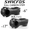 أضواء Syncros Ultra Light Carbon MTB زاوية جذع الدراجة 6/17 درجة 60/70/80/90/110/110/120 مم SL SL إكسسوارات الطريق MTB