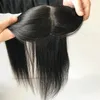 15x16cm Silk Skin Base Toupee With 2 CM PU Around European Virgin Human Hair with Clips for Women 12x13CM 240408