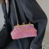 Hobos mody cekiny mini torba na ramię kobiety metalowa torba sprzęgła letnie zaciski crossbody torebka torebka design ladys luksusowa torebka