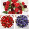 Decorative Flowers Silk Cloth Artificial Carnation Flower Bouquets For Wedding Home Decoration Set Of 25 Heads Outdoor No Fade Fake