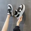Chaussures décontractées fujin 7cm vache véritable en cuir véritable skate sneaker bordereau de plate-forme vulcanisée de marque élevée stable