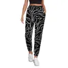 Pantalones de mujer Black Nordic Lines Jogger Femenino Mínimo Minimal Elegante Diseño de otoño Hippie Gran tamaño Regalo de cumpleaños