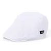 Berets Tohuiyan Summer Mens Hats дышащие сетки Sboy Caps Outdoor Baker Boy Boinas Шляпа мода вождение плоская кепка для женщин
