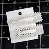 Pearls Hairpin Set Stylish Acetate Plate Hair Clips Mix Different BB Clip Sweet Fashion Designer Women