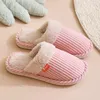 Slippers Warm plus bekleed huis rib-gebreide fuzzy comfortabele huizenglaasjes vrouwen binnen gezellige schoenen