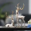 High End Deer Statue Reindeer Figurines Resin ELK Sculpture For Living Room Luxury Home Decoration Nordic Tabletop Ornaments 240415