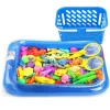 Accessories 1852pcs Kids Magnetic Fishing Toys Set with Iatable Pool Net Magnet Fishing Rod Funny Classic Toys for Children Gift