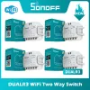 Control Sonoff Dual R3 Smart Wifi Switch 2 Way Control Diy Switch Power Metering 2 Gang Smart Home Via Ewelink App Alexa Google Home