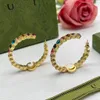 Luxury Brand Designer Hoop Earrings 18k Gold Plated Round Spring Charm Big Circle Earrings For Women Jewelry Party Gift Wedding Engagement With Box