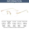 Sunglasses Fashion Anti-Blue Light Glasses For Women Men Business Rimless Square Frame Office Computer Goggles Eye Protection