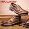 Casual Shoes Leisure Walk Male Leather Climbing Lace-Up Vandring utomhus Motorcykel Män promenadskor reserverktyg