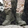 Scarpe di fitness stivali militari uomini esercito tattico con cerniera late