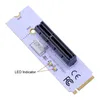 2024 M2 a PCI -E 4X Scheda Riser con indicatore di tensione LED per adattatore PCI Express 1x a 16x - M2 Tasto M a PCIE X4 Soluzione di trasferimento con LED