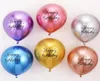 12 QUT28G Chrome Latex Balloon Print Happybirthday Birthday Decoration4003460