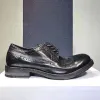 Men Casual schoenen Echt lederen veter handgemaakte Retro Brogue Men Business Shoes P30D50