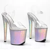 Chaussures de danse Leecabe 20cm / 8inches PVC Upper Sandals Lady Fashion Fashion Party Plateforme High Heel Polon