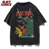 Mens Casual Slim T-shirt Summer Classic Japanese Anime Print High Quality Mens T-shirt S-5XL Short Sleeve Top Mens Clothes 240420