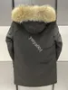 Hiver d'hiver extérieur masculin Fourre Down Parka Homme Jassen Chaquetas Outwear Wolf Wolf Fur Cabinage Fourre Manteau Wyndham Canada Langford Jacket Coat Taille: XS-2XL