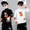 T-Shirts Autumn Kids Boys Tshirts Cotton Teenage Half High Collar Long Sleeve Bottom Shirts Korean Children Basic Tshirts Clothes 12 14y