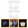 Disposable Cups Straws 50 Pcs Dessert Container Plastic Cake Cup Pudding Package Bowl Ice Cream Bowls