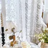 Gordijn 1 pc romantisch wit gegolfd kant pure voor prinses slaapkamer raam drape hal studie home decoratie custom #e