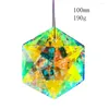 Décorations de jardin 100 mm Colorful Metatron Suncatcher Crystal Hanging Decor Star de David Prism Rainbow Maker Pièces de lustre